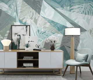 Geometric Triangular leafs Wallpaper Murals-Geometric Shapes Wallpaper