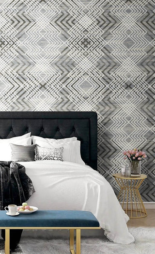 Geometric White Gaze Wallpaper Mural-Geometric Shapes Wallpaper