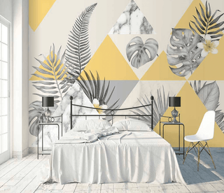 Geometric Yellows Wallpaper Murals-Geometric Shapes Wallpaper