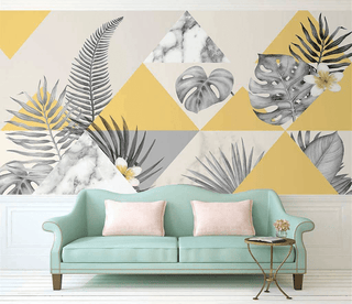 Geometric Yellows Wallpaper Murals-Geometric Shapes Wallpaper