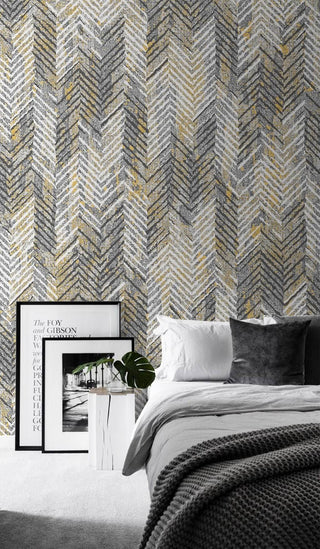 Geometric Zig Zags Wallpaper Mural-Geometric Shapes Wallpaper