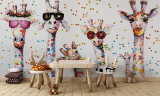 Giraffe Wallpaper Mural: Transform Your Space-Geometric Shapes Wallpaper