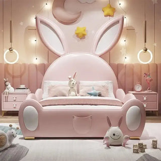 Girls Room Bunny Rabbit Bed Set – Whimsical Design with Easy Assembly-Kids Furniture