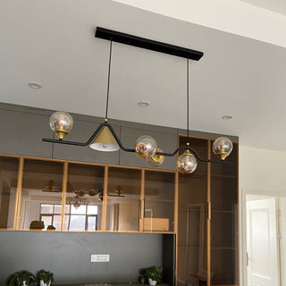 Glass Ball Chandelier: Elegant Lighting for Kitchen-Kitchen Island