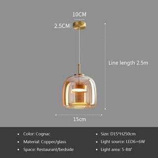 Glass LED Pendant Hanging Lamp For Dining Room-Pendant Lights