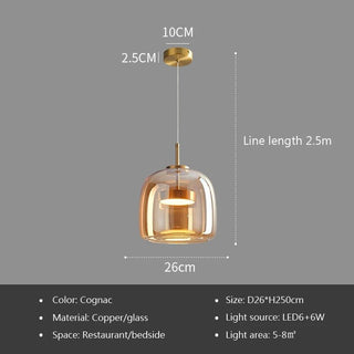 Glass LED Pendant Hanging Lamp For Dining Room-Pendant Lights