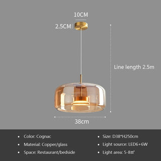 Glass LED Pendant Hanging Lamp For Dining Room-Pendant Lights