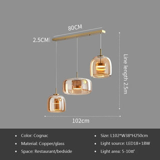 Glass LED Pendant Hanging Lamp For Dining Room-Pendant Lights