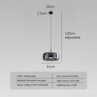 Glass LED Pendant Hanging Lamp For Dining Room-Pendant Lights