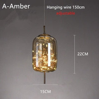 Glass Net Long Line Pendant Chandelier Lights-Pendant Lights