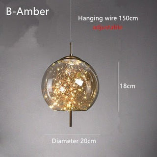 Glass Net Long Line Pendant Chandelier Lights-Pendant Lights