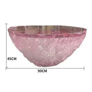 Glass Resin Rocky Glacier Designer Coffee Table-Coffee Table