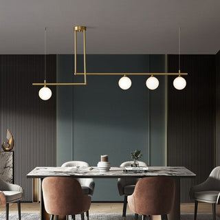 Globe Chandelier: Elegant Lighting for a Striking Ambiance-Kitchen Island