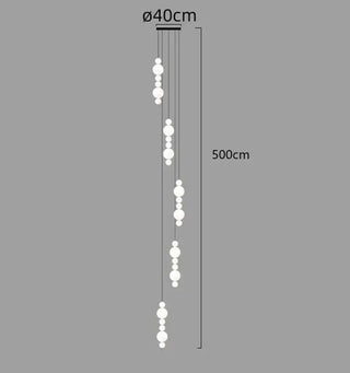 Globes Pendant Loops Staircase Chandelier Lighting-Staircase Chandeliers