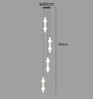 Globes Pendant Loops Staircase Chandelier Lighting-Staircase Chandeliers