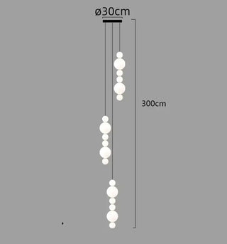 Globes Pendant Loops Staircase Chandelier Lighting-Staircase Chandeliers