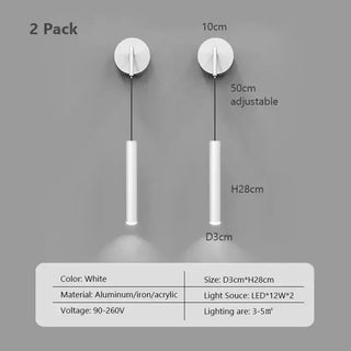 Glow Drop Bedside Pendant Wall Light-Wall Lights