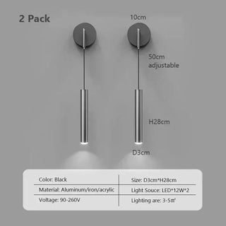 Glow Drop Bedside Pendant Wall Light-Wall Lights