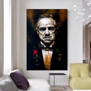 Godfather Canvas Art Poster | Godfather Abstract Canvas Poster-GodFather Art