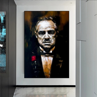 Godfather Canvas Art Poster | Godfather Abstract Canvas Poster-GodFather Art