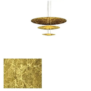 Gold Foil Brushed Nickel Lobby Chandelier-Chandeliers