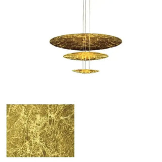 Gold Foil Brushed Nickel Lobby Chandelier-Chandeliers