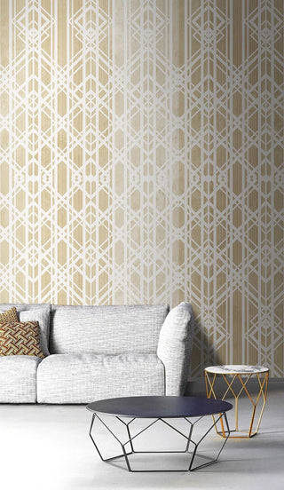 Gold Geometric Elegance Wallpaper Mural-Geometric Shapes Wallpaper