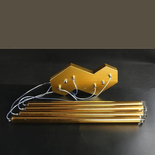 Gold Tubes LED Minimalistic Chandelier - Electroplated-Kitchen Island