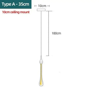 Gold Water Drop Crystal Pendant LED Chandelier Lighting-Staircase Chandeliers