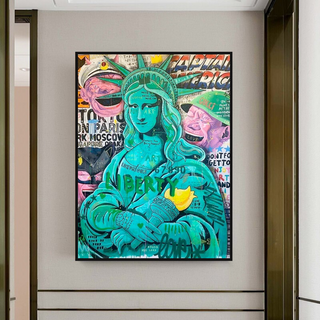 Graffiti Art Sculpture Statue Of Liberty Canvas Wall Art-Wall Posters