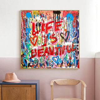 Graffiti Follow Your Dreams Canvas Wall Art-Wall Posters