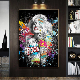 Graffiti Sexy Girl Canvas Wall Art-Wall Posters