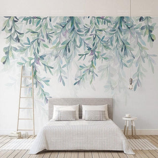 Green Leaves Wallpaper for Home Wall Decor-Flower & Leaf Wallpaper