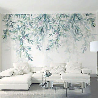 Green Leaves Wallpaper for Home Wall Decor-Flower & Leaf Wallpaper