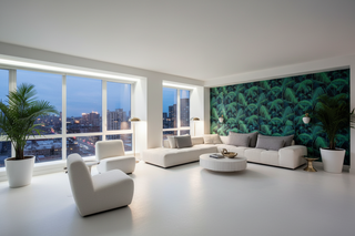 Tropical Palm Leaves Wallpaper Mural