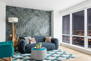 Green Sketch Leaves Wallpaper Mural