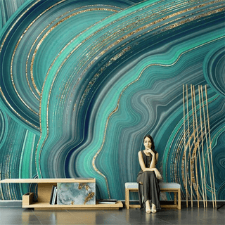 Green Stone Design Theme: Marble Wallpaper Mural-Marble Design Wallpaper
