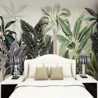 Green Trees Wallpaper: Refreshing Nature-Inspired Décor-Flower & Leaf Wallpaper