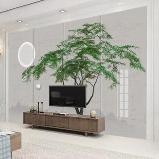 Green Willow Tree Wallpaper for Home Wall Decor-Trees Wallpaper