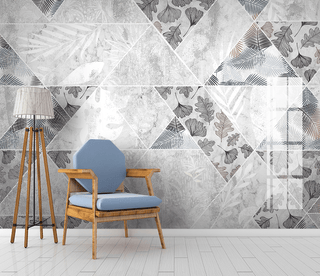 Grey Geometric Pattern Wallpaper Murals-Geometric Shapes Wallpaper