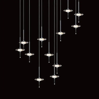 Hand Blown Crystal Glass Meteor Chandelier – Light for Hallways-Staircase Chandeliers