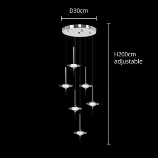 Hand Blown Crystal Glass Meteor Chandelier – Light for Hallways-Staircase Chandeliers
