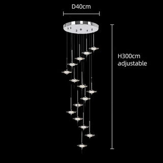 Hand Blown Crystal Glass Meteor Chandelier – Light for Hallways-Staircase Chandeliers