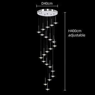 Hand Blown Crystal Glass Meteor Chandelier – Light for Hallways-Staircase Chandeliers