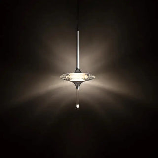 Hand Blown Crystal Glass Meteor Chandelier – Light for Hallways-Staircase Chandeliers