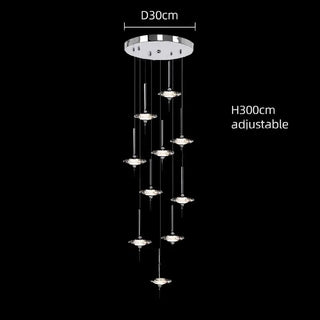 Hand Blown Crystal Glass Meteor Chandelier – Light for Hallways-Staircase Chandeliers