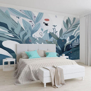 Hand-painted Plants Wallpaper for Home Wall Decor-Flower & Leaf Wallpaper