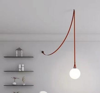 Hanging Belt Globes Chandelier – Unique Suspended Design-Staircase Chandeliers