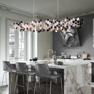Honeycomb Chandelier - Elegant Lighting Fixture-Kitchen Island