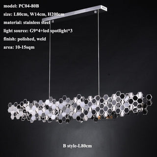 Honeycomb Chandelier - Elegant Lighting Fixture-Kitchen Island